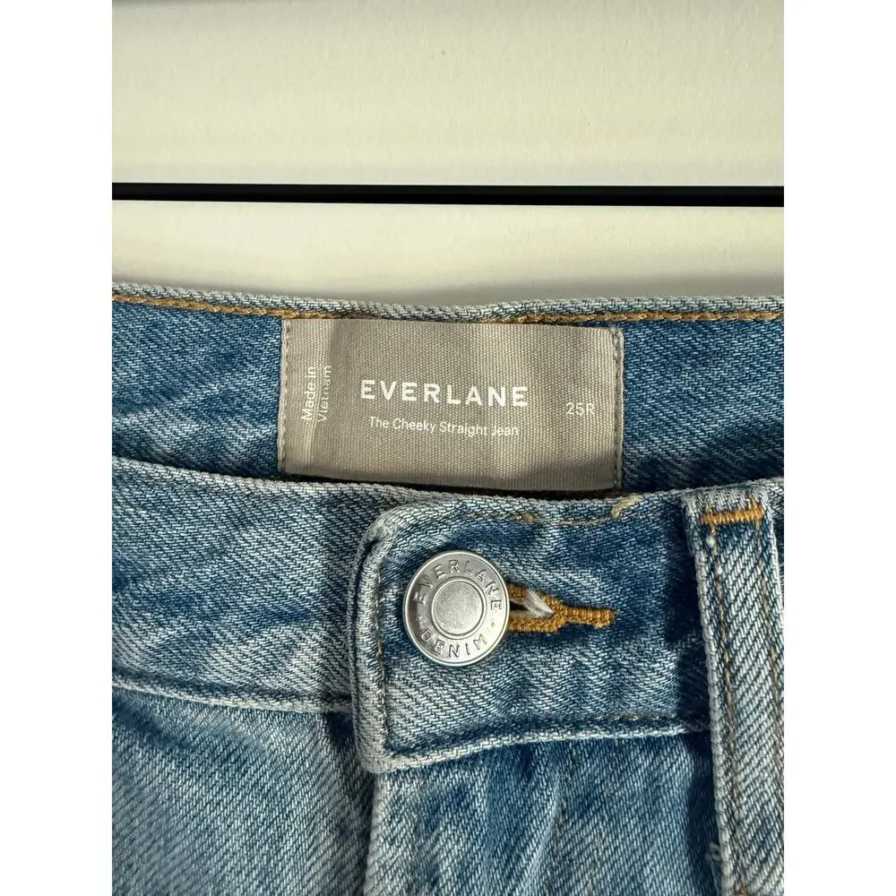 $118 Everlane Cheeky Straight Jean - Light Wash - 25R